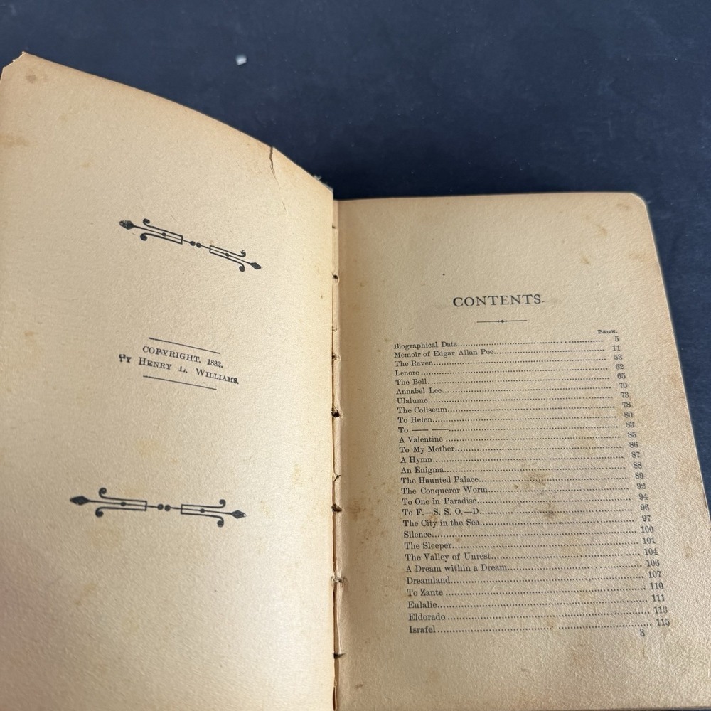 Edgar Allen Poe Arlington Edition Memoir Of The Poet 1882 Hardcover Book Poems - Picture 11 of 16